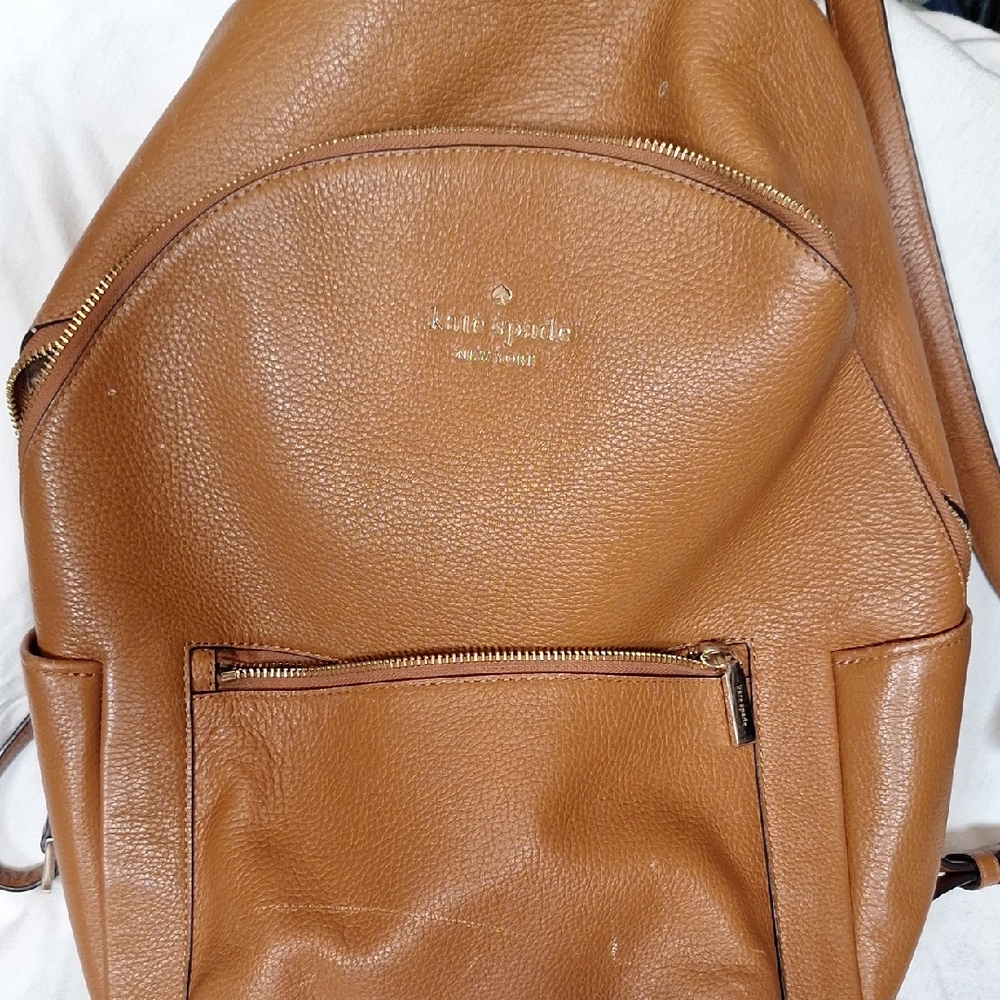 Kate Spade Tan Leather Backpack, See Description For Condition